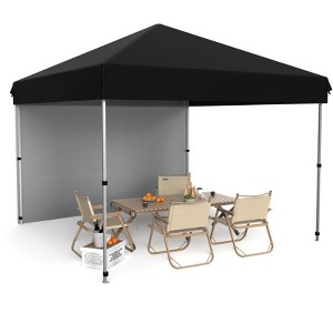 Garvee 10x10 Pop Up Canopy Tent, Heavy Duty Camping Sun Shelter with Removable Sidewall, Instant Commercial Party Tent - 1 of 4