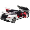 Aston Martin DB11 Morning Frost White Metallic with Black Top and Red Interior 1/18 Model Car by Autoart - 2 of 4