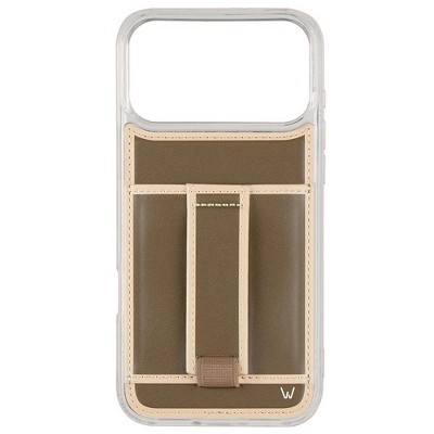 Walli Cases Pecan Cream Phone Case with Wallet and Finger Strap