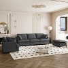 3 Piece 5 Seat Living Room Sofa Set, Modular L Shaped Chenille Sectional Couch for Indoor Furniture for Office, Bedroom, Apartment, 2 Colors - 4 of 4