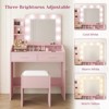 Makeup Vanity Desk with Mirror, Makeup Vanity with 2 Drawers, Brightness Adjusted, Large Storage Modern Dressing Table, for Bedroom - 4 of 4