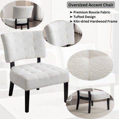 Roundhill Furniture Tufted Accent Chair with Oversized Seating
