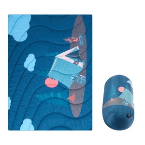 VEVOR Camping Blanket, Large Warm Wearable Stadium Blanket, Waterproof & Windproof, Polyester Fiber, Flame Retardant, 75" x 52", Printed - 1 of 4