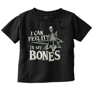 Halloween I Can Feel It In My Bones Toddler Baby Graphic T Shirt Brisco Brands - 1 of 4