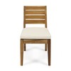 PAGED Set of 2 Patio Dining Chairs,Modern Outdoor Dining Chairs with water-resistant cushions,Armless Wood Chairs Suitable for Patio,Garden - 4 of 4
