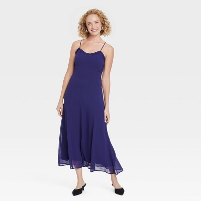 Women's Chiffon Ruffle Maxi Dress - A New Day™