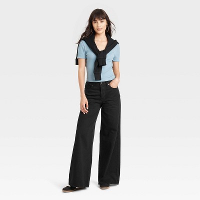 Women's Mid-Rise Super Wide Leg Jeans - Universal Thread' - image 3