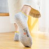 Anna-Kaci Men's No - Show Athletic Socks 6pk with Accents - Light Gray - 3 of 4
