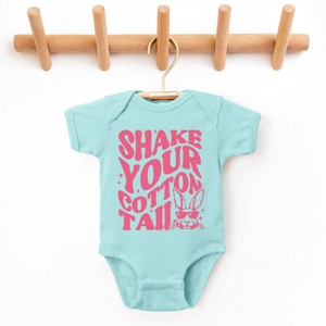 The Juniper Shop Shake Your Cotton Tail Wavy Baby Short Sleeve Bodysuit - 1 of 4