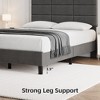 Whizmax Bed Frame Upholstered Platform with Headboard and Strong Wooden Slats,Non-Slip and Noise-Free,No Box Spring Needed, Easy Assembly, Gray - 4 of 4
