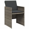 vidaXL Patio Dining Set with Cushions Gray Poly Rattan - Gray Glass 12-Piece - 4 of 4