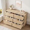 GAOMON 6 Drawer Rattan Dresser for Bedroom, Integrated Cabinet Body & Legs Design, Wooden Chest of Drawers,for Home - 2 of 4