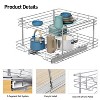 2 Tier Pull-out Cabinet Organizer, 20" W x 21" D Kitchen Under Sink Organizer, Slide Out Home Spice Rack Storage for Pots and Cans, Chrome - 3 of 4
