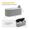 Lyngins Oval Storage Ottoman Bench, Upholstered Fabric End of Bed Stool with Safety Hinge for Bedroom, Entryway Bench, Ottoman with Storage - 4 of 4