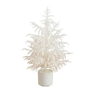 Nearly Natural 3' Artificial Real Touch White Norfolk Island Pine Christmas Tree with Natural Look - 1 of 4