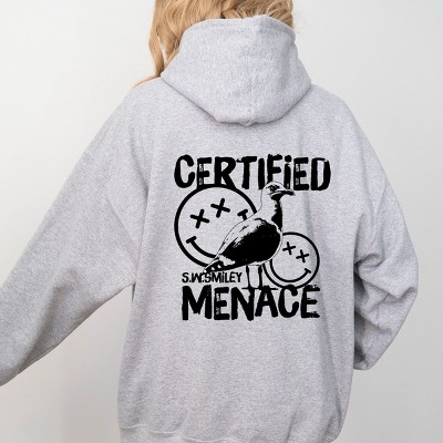 Simply Sage Market - Women's Graphic Hoodie - S.W.Smiley Certified Menace