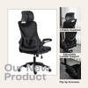 WhizMax Ergonomic Home Office Chair High Back Swivel Mesh Desk Chair with Adjustable Backrest Flip Armrest Headrest Lumbar Support for Office Black - 4 of 4
