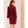INSPIRE CHIC Women's Business Split Sleeve Slim Fit Mini Bodycon Pencil Dress - 3 of 4