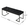 Modern Tufted Ottoman Bench with Plush Velvet Upholstery and Sturdy Iron Frame for Living Room – 3irtyhousy - 4 of 4