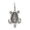 Black Bow Jewelry Sterling Silver Antiqued Sea Turtle Pendant - 3 of 4
