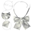 INSPIRE CHIC Women's Pre-tied Plaid Adjustable Elastic Band Casual Bow Ties - 3 of 4