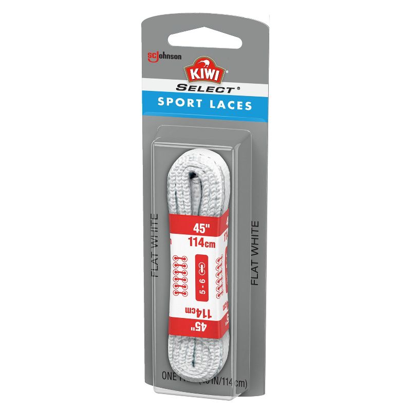 KIWI Select Sport Flat Laces - White 45in, 4 of 7