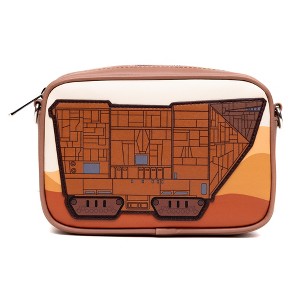 Star Wars Bag, Crossbody, Jawa Sandcrawler and Jawa Pose, Brown, Vegan Leather - 1 of 4