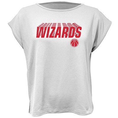 NBA Washington Wizards Women's White Round Neck Short Sleeve T-Shirt