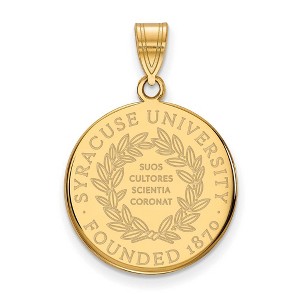 Black Bow Jewelry 14k Yellow Gold Plated Sterling Silver Syracuse Oranges NCAA Large Pendant - 1 of 3
