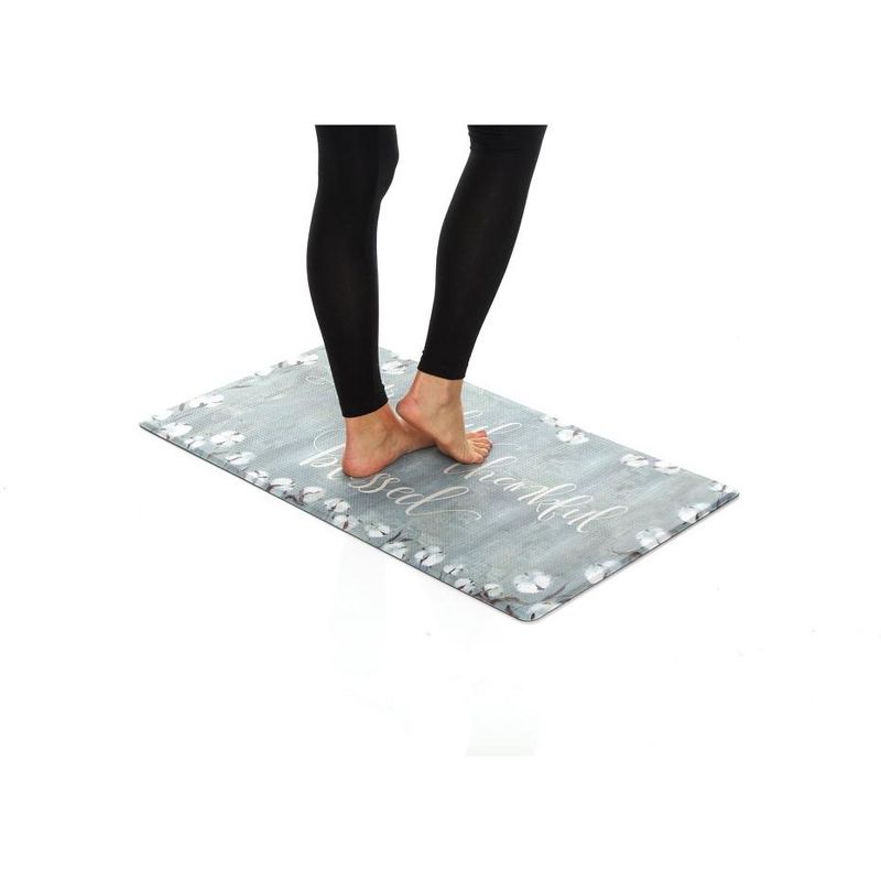 J&V TEXTILES 20" x 39" Comfort Collection Anti-Fatigue Kitchen Floor Mat (Grateful Thankful Blessed), 3 of 5
