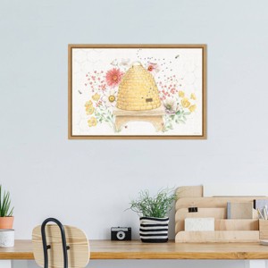 Amanti Art 23"x16" Afternoon in The Garden I by Beth Grove Framed Canvas Wall Art Print - 1 of 4