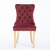 NicBex Dining Chairs Set of 2 Bar stool Upholstered Chair Contemporary Velvet Barstools with Button Tufted Decoration and Wooden Legs - 3 of 4