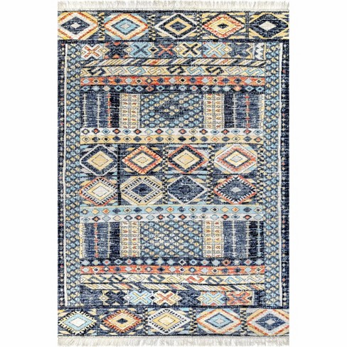 Nuloom Taliyah Faded Bohemian Fringed, Outdoor Area Rugs Target