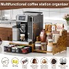 3-Tier Coffee Station Organizer with K-Cup Holder, 28-Pod Capacity & Syrup Rack, Rustic Brown - 4 of 4