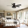 Siljoy 42 Inch Farmhouse Flush Mount Ceiling Fan with Light and Dual Blades (Remote Included 5 Blades)for Patio Bedroom and Living room - 2 of 4
