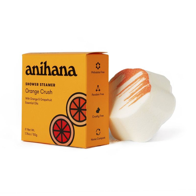 anihana Aromatherapy Essential Oil Orange Crush Grapefruit Shower Steamer - 1.76oz, 4 of 10