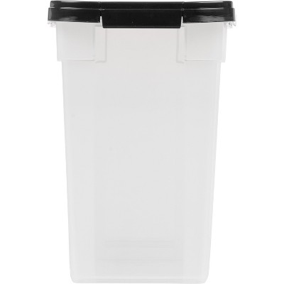 160 oz Clear & Black Airtight Pet Food Storage Container