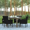 Emma and Oliver Set of 4 Modern Wicker Patio Chairs with Removable Cushions for Indoor and Outdoor Use - 2 of 4