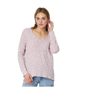 Lucky Brand Womens Floral Print Basic T-Shirt, Pink, Small - 1 of 1