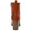 Journee Womens Baylor Lace Up Stacked Heel Booties - 3 of 4