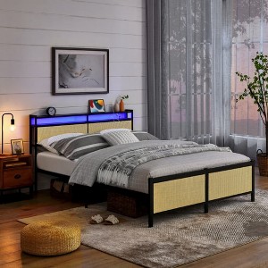 Iron Bed Frame, Metal Bed Frame, Wrought Iron Bed Frame, Iron Platform Bed Frame, Iron Canopy Bed - 1 of 4