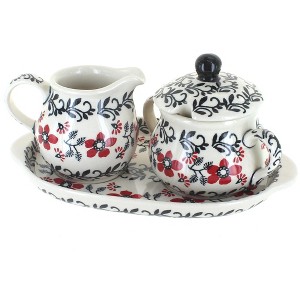 Blue Rose Polish Pottery K091 Manufaktura Cream & Sugar Set - 1 of 2