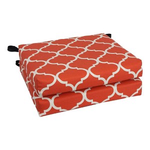 Blazing Needles, 20-inch by 19-inch Patterned Outdoor Chair Cushions (Set of 2) - 1 of 2