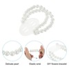 Unique Bargains Pearl Elastic DIY Wedding Bracelets White - 3 of 4