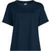 Lands' End Women's Oversized Supima Short Sleeve Crew Neck T-Shirt - 3 of 3