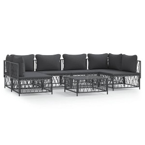 vidaXL Garden Lounge Set Anthracite Woven fabric Large Modular - 1 of 4