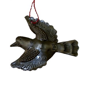 Slickblue Handmade Steel Dove Decoration – 2.5"x3" Lightweight Ornament Perfect for Holiday Trees - 1 of 3