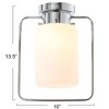 Storied Home Ezra - Metal and Frosted Glass Convertible Flush Mount/Pendant Ceiling Light - 2 of 4
