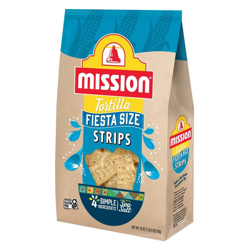 Mission Fiesta Size Strips Tortilla Chips - 18oz, 4 of 7