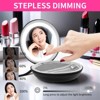 Garnen Travel Makeup Mirror with Lights, Led Lighted Travel Makeup Mirror with Cover Case, 3 Color Light mode with Dimming & 4 Brightness, Black - 3 of 4